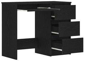 fekete tölgy forgácslap íróasztal 90 x 45 x 76 cm