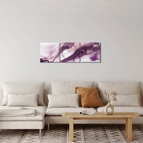 Kép - Lila folyadék művészet (órával) (90x30 cm)