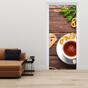 Fotótapéta ajtóra - Bögre díszítéssel (95x205cm)