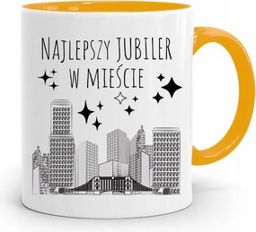 Ékszerésznek Sárga Bögre A Legjobb A Városban fényképes nyomattal