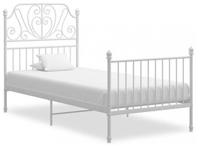 fehér fém ágykeret 100 x 200 cm
