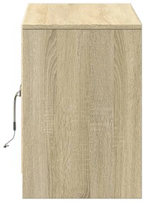 sonoma tölgy színű szerelt fa LED-es TV-szekrény 100x34x50 cm