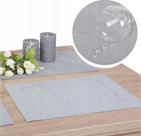 Asztali Alátét Szürke Panama 30x40 2 db Tányéralátét Foltálló