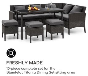 Blumfeldt Titania Dining Set, 10 kárpit, 100% poliészter, sötétszürke