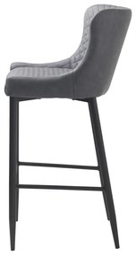 Szürke bőrutánzat bárszék (ülésmagasság 77 cm) Ottowa – Unique Furniture