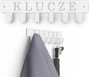 Fali Akasztó Előszoba Ruházat Kabátok Fém 6 Akasztó Fehér