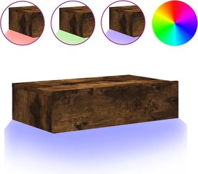 vidaXL sonoma tölgyszínű TV-szekrény LED-lámpákkal 60x35x15,5 cm