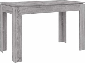 vidaXL szürke tölgy színű szerelt fa étkezőasztal 120 x 60 x 76 cm