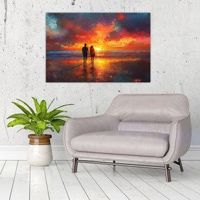 Kép - Séta a tengerparton (90x60 cm)