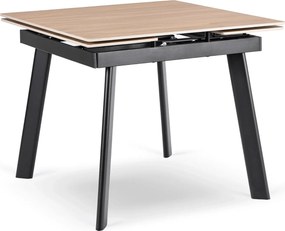 Stół LARES Ceramiczny Rozkładany 90-150 cm Dąb/Czarny