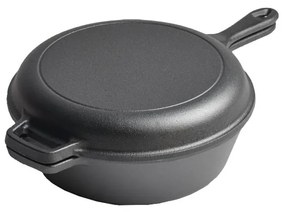 RCK Öntöttvas 2in1 nyeles lábas serpenyő fedővel 26,5 cm (kezelt) 14792