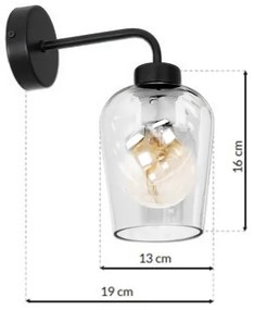 Fali lámpa SANTIAGO 1xE27/60W/230V átlátszó