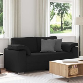 Két személyes kanapé Fekete 140 cm Textil