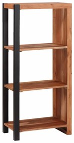 Könyvszekrény Barna, Fekete 50 x 30 x 110 cm Tömör Akácfa