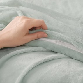 Goldea mikroplüss ágyneműhuzat deluxe - zsályazöld 220 x 200 és 2db 70 x 90 cm