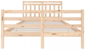 vidaXL tömör fa ágykeret 140 x 200 cm