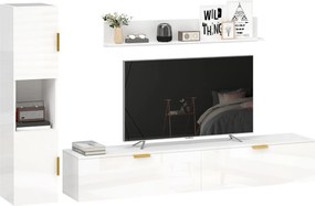 HOMCOM 3 részes lebegő TV faliszekrény polccal és tárolóval — max. 140 cm (55") TV-hez | Aosom
