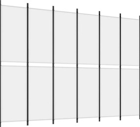 vidaXL 6 paneles fehér szövet térelválasztó 250 x 220 cm