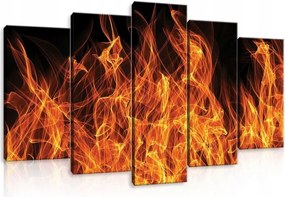 Vászonkép 100x60 Tűz láng absztrakt energia dinamika hő elem művészet