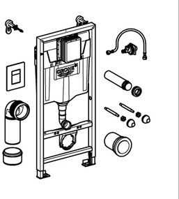 GROHE 38772001 - RAPID SL előfalas beépítőelem 1,13 m