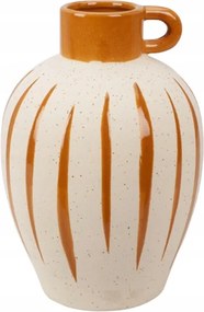 KerĂĄmia vĂĄza fogantyĂșval 25cm Retro stĂlus, fĂŒggĆleges csĂkok