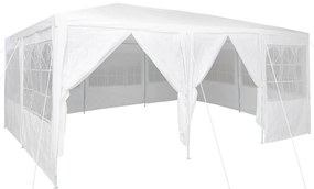Parti Pavilon 10 Oldalfallal - Fehér 6x4 m PE