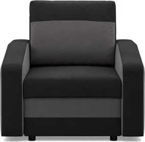 Hewlet fotel, szövet anyag, bonell töltet, fekete - szürke