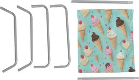 Összecsukható strandnyugágy SAND ICE CREAM, színes