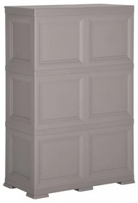 szürke fahatású műanyag szekrény 79 x 43 x 125 cm