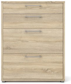 Natúr színű moduláris könyvespolc tölgyfa dekorral 89x113 cm Prima – Tvilum