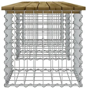 impregnált fenyőfa gabion kerti pad 203 x 44 x 42 cm