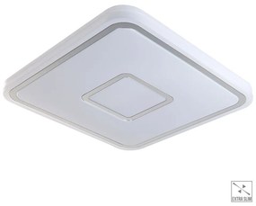 PREZENT 71305 MOZAN Négyzetes Mennyezeti Lámpa Fehér, Króm LED IP20