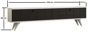 TV szekrény Alberi - Anthracite, White