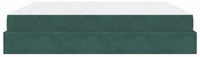 Ágykeret Sötétzöld 200 x 200 cm Bársony