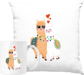 Bögre szett Alpaka párna Kedves Gyerek 2 Ötlet Ajándék