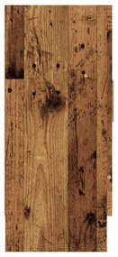 antik fa színű szerelt fa tálalószekrény 120 x 30,5 x 70 cm