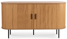 TRISH komód 140 cm, kétajtós, tolóajtós, tölgy