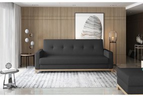 Fekete kinyitható-tárolóhelyes kanapé 216 cm Selene – ELTAP