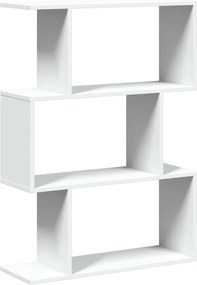 vidaXL 3-szintes fehér szobaelválasztó könyvespolc 70 x 24 x 97 cm rétegelt fa