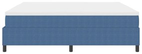 Box Spring Ágy Matraccal Kék 200x200 cm Kord Anyag