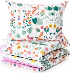 Krepp ágynemű kiságyba Renforcé LUNETTA rózsaszínű Ágyneműhuzat mérete: 45 x 65 cm | 90 x 140 cm