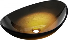 Mexen Sonia 54 x 37 cm-es sötét arany üveg mosdókagyló - 24145451