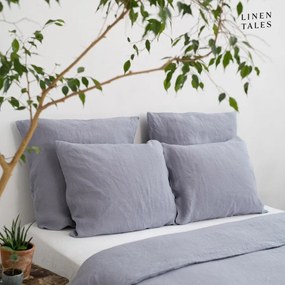 Világosszürke kétszemélyes kenderrost ágyneműhuzat 200x200 cm – Linen Tales