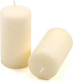 Oszlopos gyertya készlet 11,5 cm Ø 6 cm 12 db krém