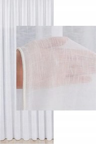 Fehér Lángálló Függöny Hotel Nappaliba Bevarrt Wave Szalaggal Sz.260x170