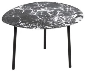 Ovoid Marble kisasztal L fekete