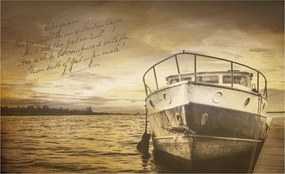 Fotótapéta Csendes hajó Naplemente tó kikötő 312x219 +ragasztó