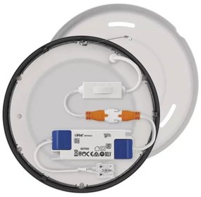 LED Mennyezeti lámpa LED/12,5W/230V 3000/3500/4000K á. 17 cm fekete