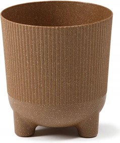 Virágtartó műanyag bézs HowHomely 18 cm x 18 x 19,5 cm