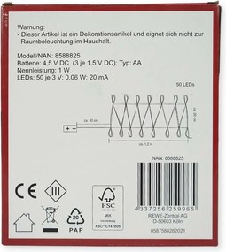 Karácsonyi lánc 50 LED, asztali futó